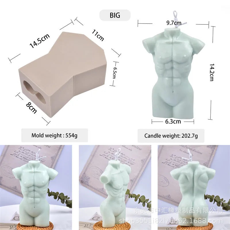 Geometric silicone mould for candles and plaster with 10cm and 14cm height sections