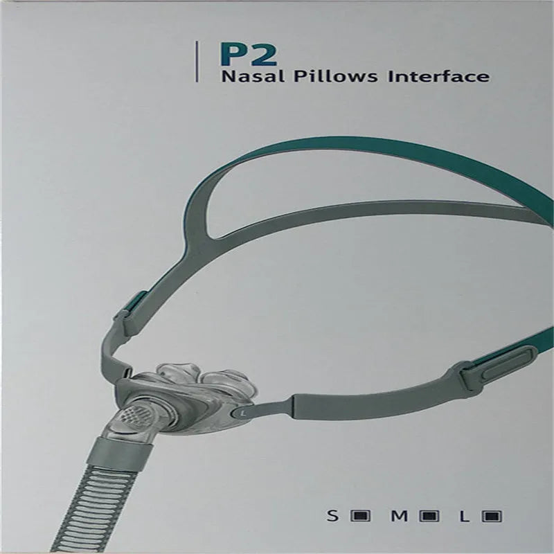 Ventilator nasal pillow mask accessory set with silicone nose pad and headband.