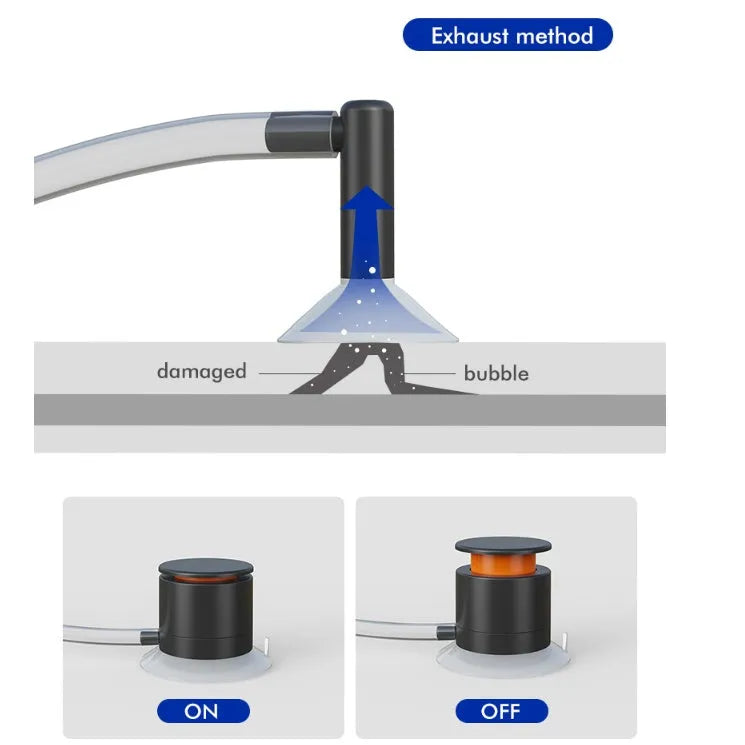 Car windscreen crack repair tool kit with plastic applicator and glass corrector resin bottle