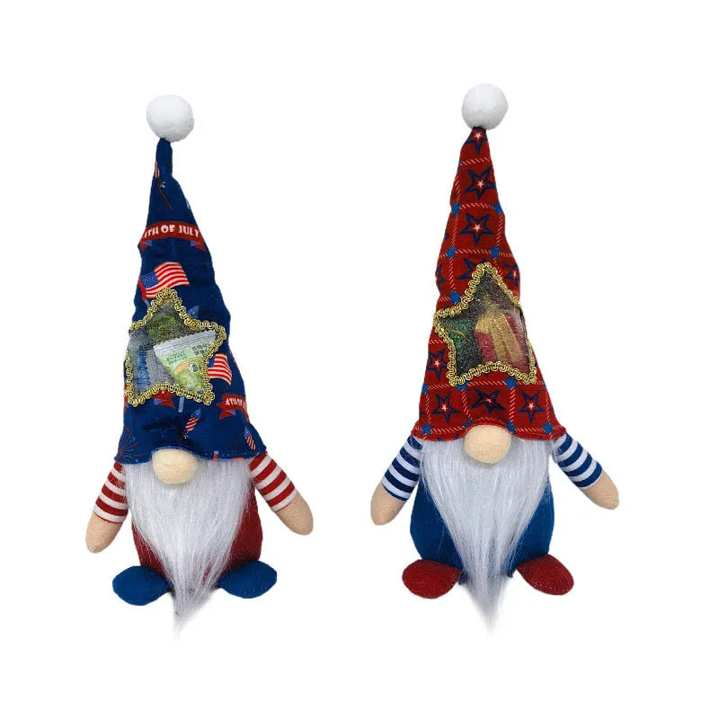 Faceless baby doll Rudolf Christmas ornament candy bag made from polyester cloth