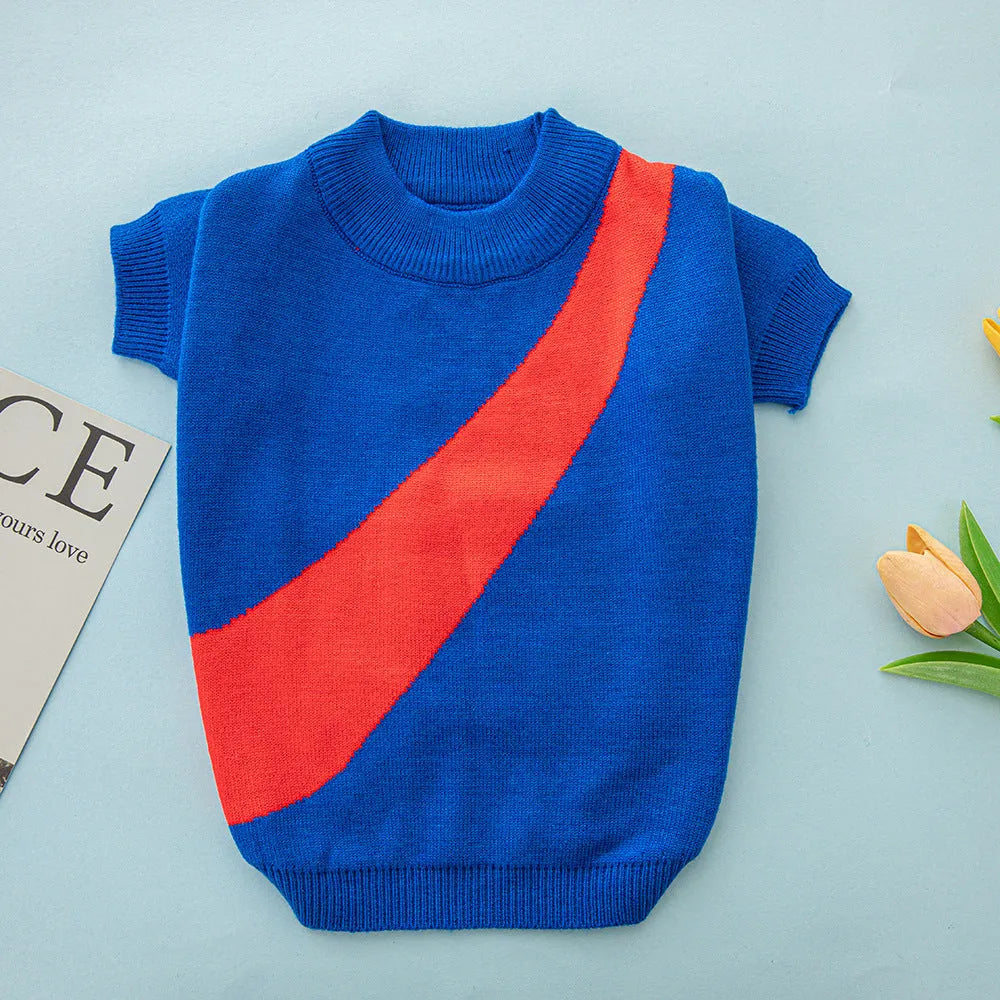 Wool dog sweater for corgis and poodles in casual style showing colour options