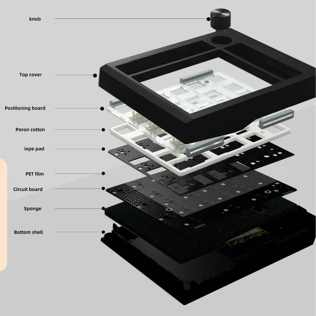 Black and white wireless mechanical Bluetooth numeric keypad with three connection modes.