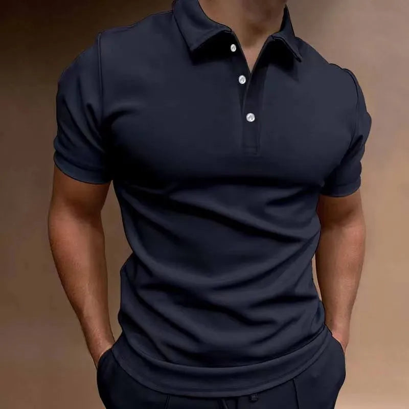 Men's loose fit short sleeve T-shirt in a cotton blend fabric, shown in a neutral colour.