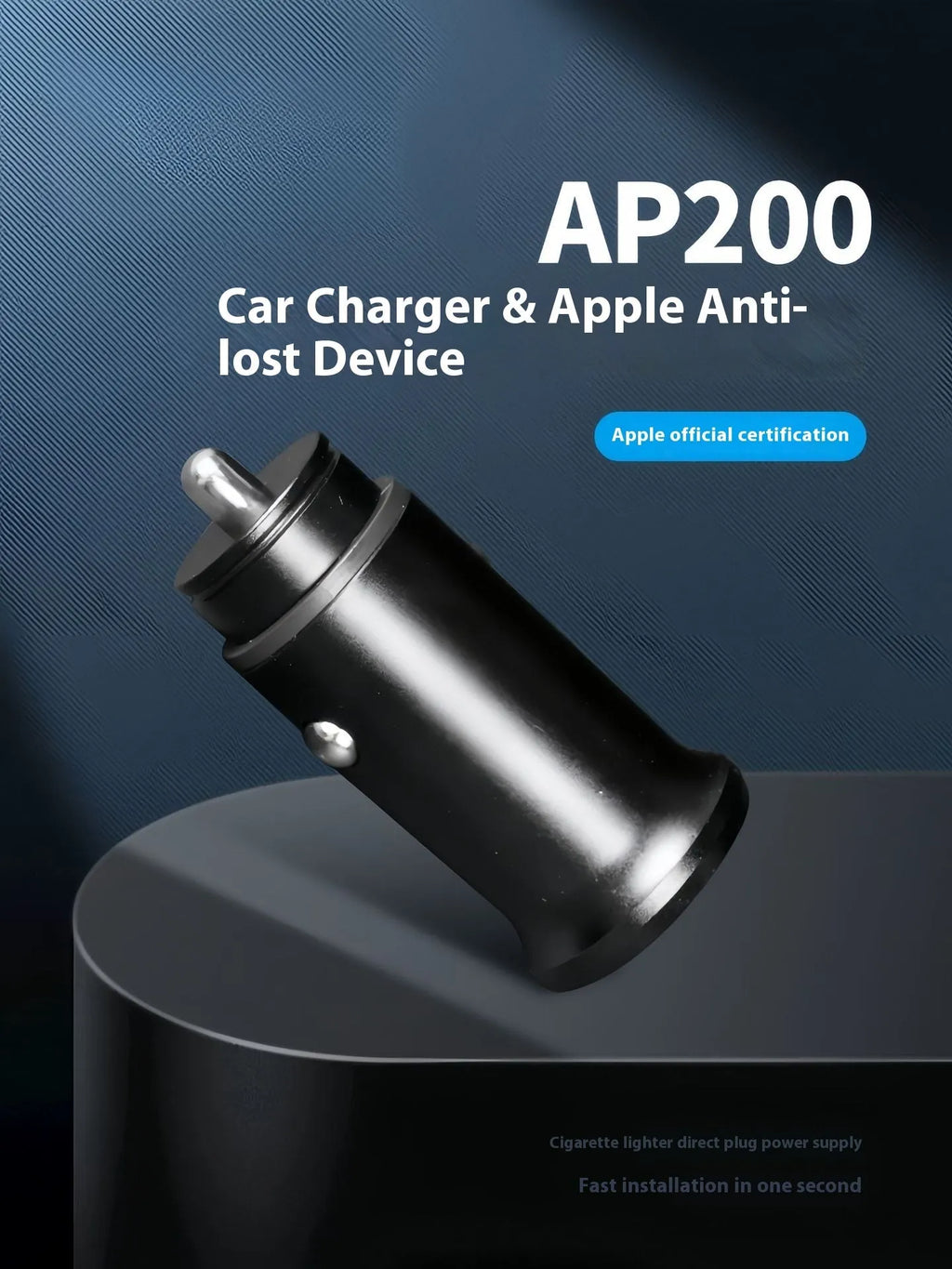 Black car GPS locator tracking device with charger installation for vehicle security
