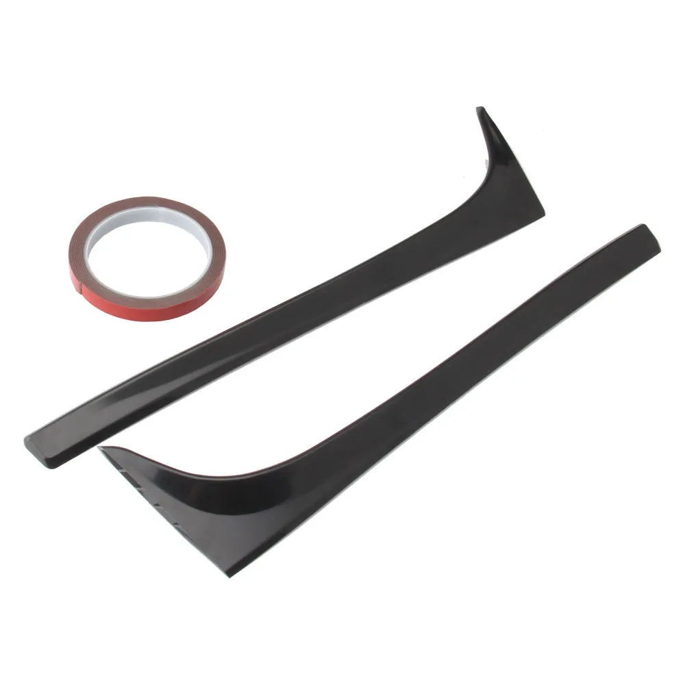 Volkswagen Golf 7 MK7 black ABS plastic rear window side spoiler wing with adhesive tape.