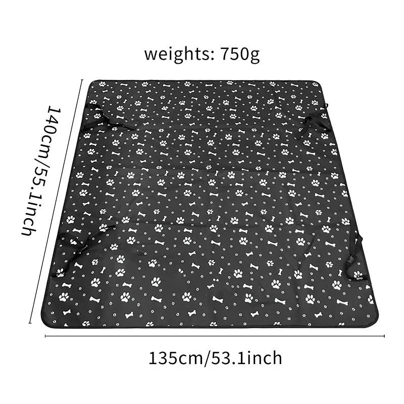 Car pet protection mat for rear seats with water and dirt resistant isolation pad in multiple colour variations