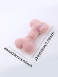 Set of colourful love bone shaped plush dog toys with squeakers for interactive play