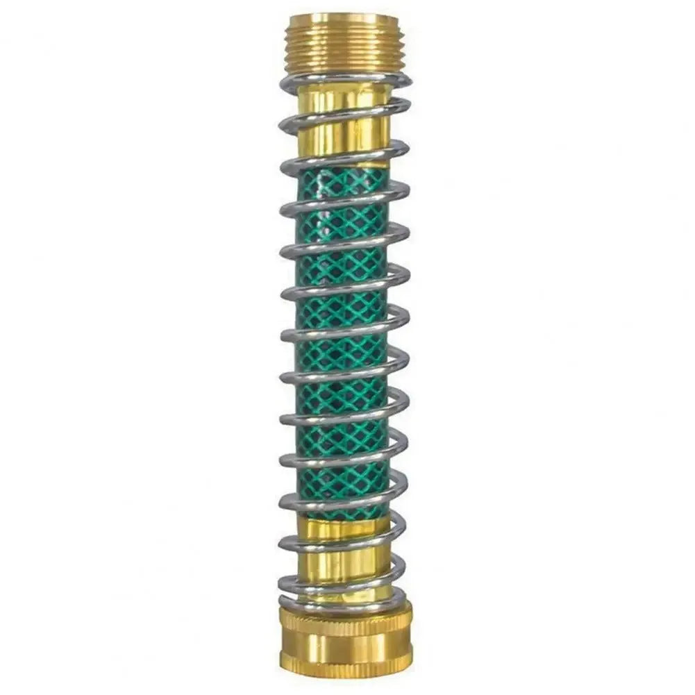 Brass garden water pipe connector with stretching spring mechanism measuring 15cm length