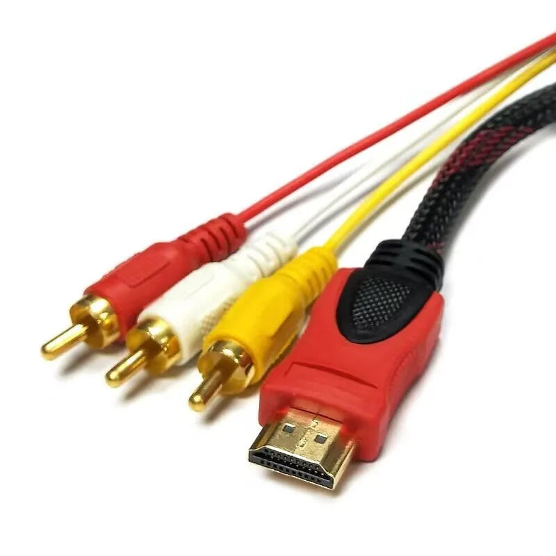 HDMI to AV15 M conversion wire adapter cable with 1.5m length and alloy connectors