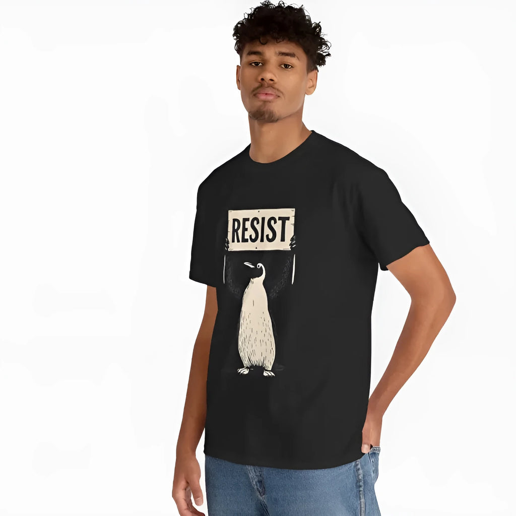 Straight fit cotton T-shirt in black green white colours with short sleeves round neck