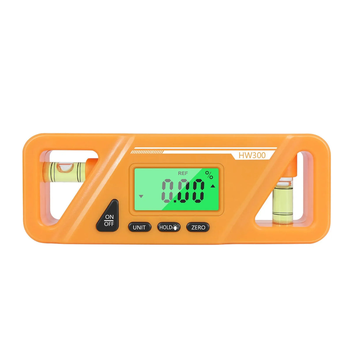 Digital magnetic inclinometer angle gauge on a metal surface, showing an angle reading on its display.