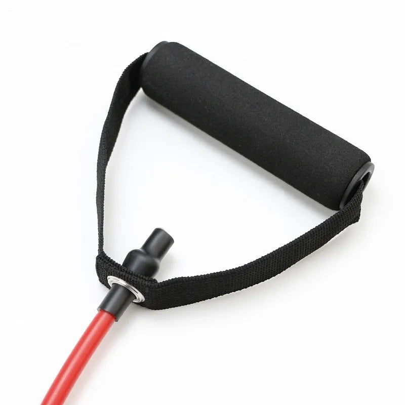 Adjustable chest expander fitness equipment with TPE tension rope in five colour options indicating different resistance levels