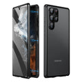 Samsung S24 Ultra phone case with magnetic frame and mirror privacy screen in multiple colour options.