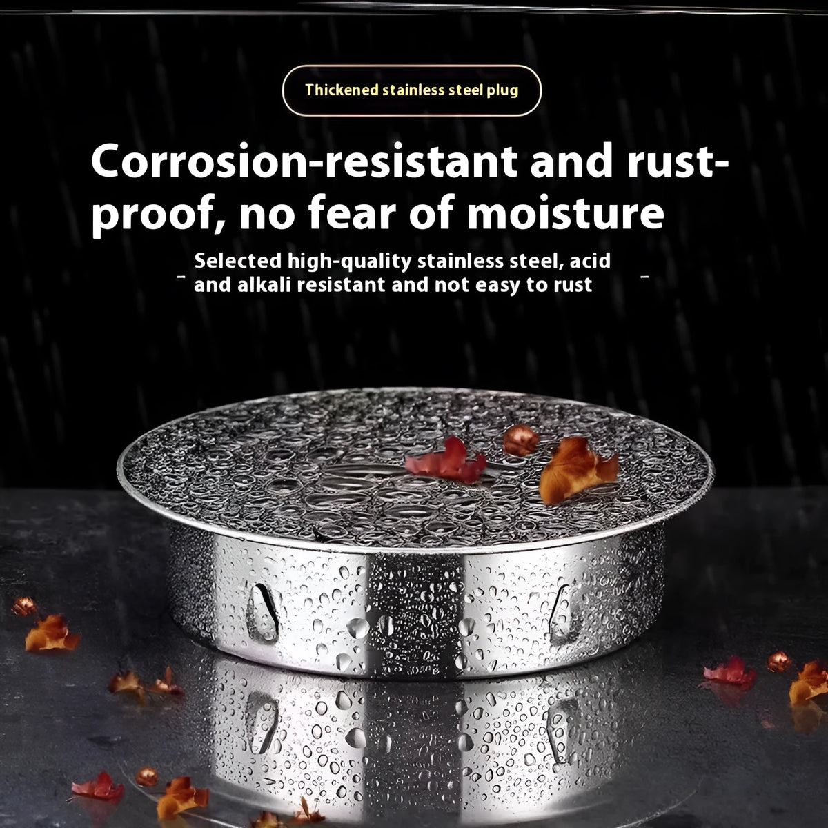 Stainless steel floor drain deodorant seal cover with a modern simplicity style.