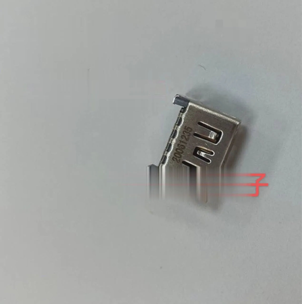 Silver HDMI interface socket for game machine accessories with metal construction