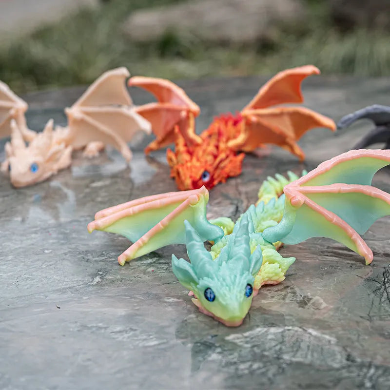 PLA flying dragon wings toy decoration in multiple colours measuring 25cm wide