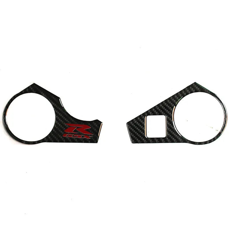 Black carbon fibre pattern adhesive sticker for Suzuki GSXR1000 L1 motorcycle upper plate
