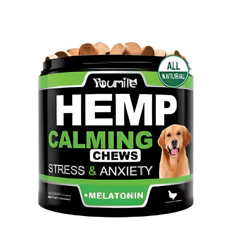 Bottle of 120 chewable capsules for calm and focus dietary supplement.