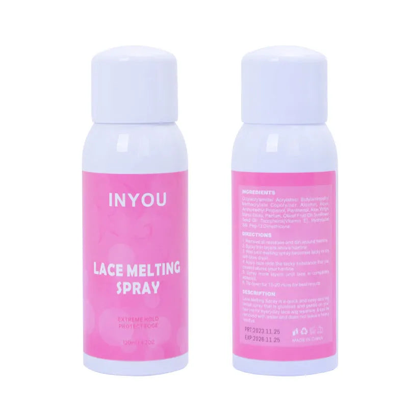 120ml lace wig spray glue aerosol can, fast-drying transparent adhesive for lace bonding