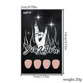 24 piece pack of black French tip false nails in a short almond shape