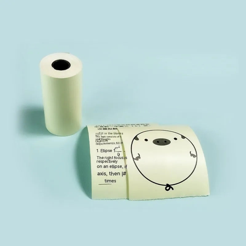 Box containing three rolls of 57mm by 30mm white thermal printing paper for student and receipt printers.