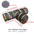 Foldable mesh cat cage in hexagonal style showing breathable fabric and collapsible design