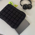 Large capacity nylon laptop bag with cloud cotton padding in black and white colour options