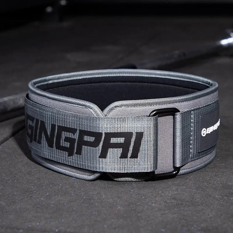 Abdominal exercising and weightlifting protection belt for waist support during squats and bench press.