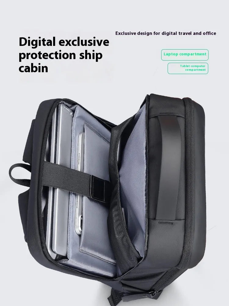 Graphite grey business backpack with USB charging port and 20L capacity
