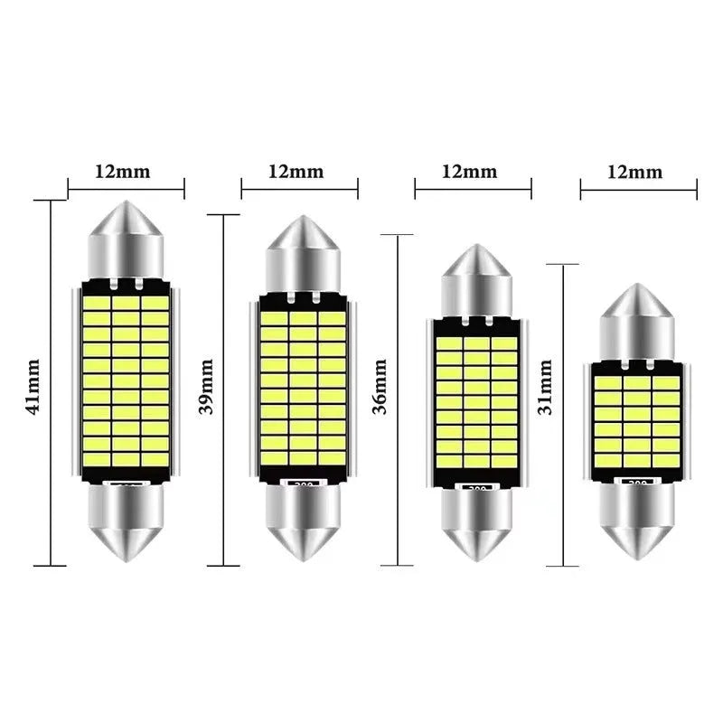 White aluminium car roof light with double tip design showing LED array