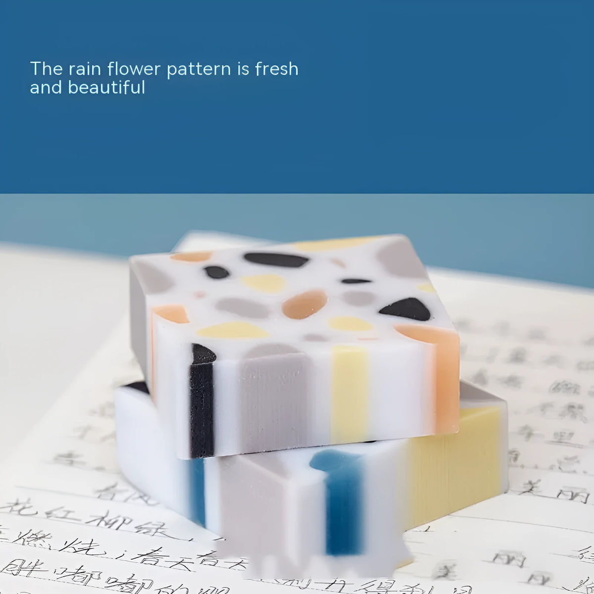 Brick-shaped super clean traceless rubber eraser for student pencil work