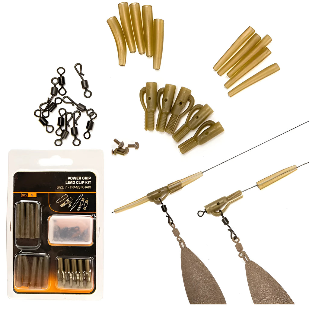 European carp fishing accessory set with 30 pieces including anti-winding pipes, threaded hoses, rotation items and screws
