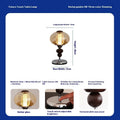 Solid wood retro palace style table lamp with USB charging port and touch controls