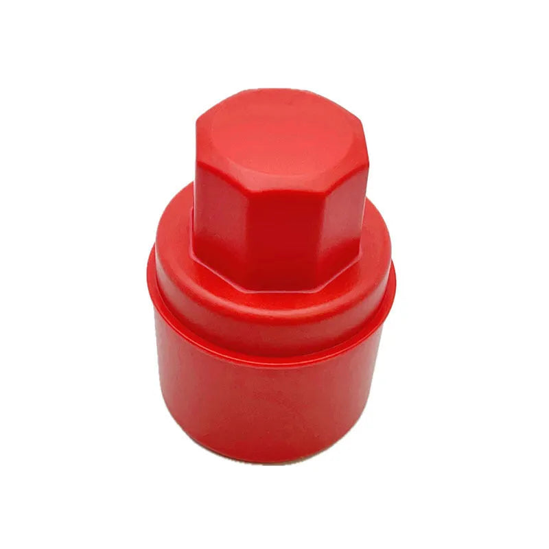 Car tyre polishing sponge brush with lid showing 85x120mm dimensions and four colour-hardness sponge options