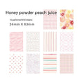 Retro collage material note paper in dessert colours measuring 56mm by 83mm