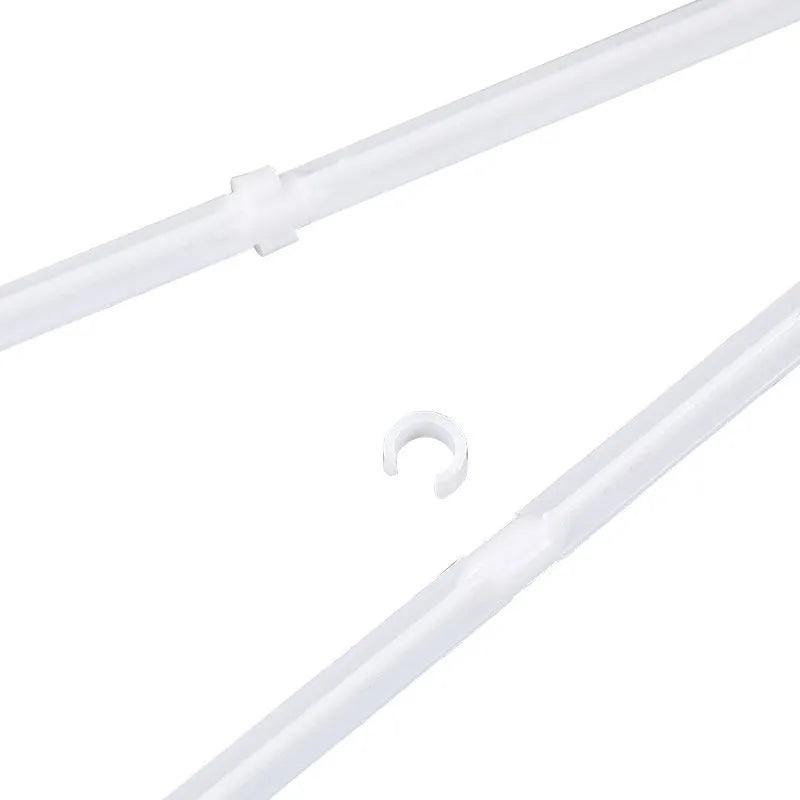 10 white PP plastic car window flag pole holder clips