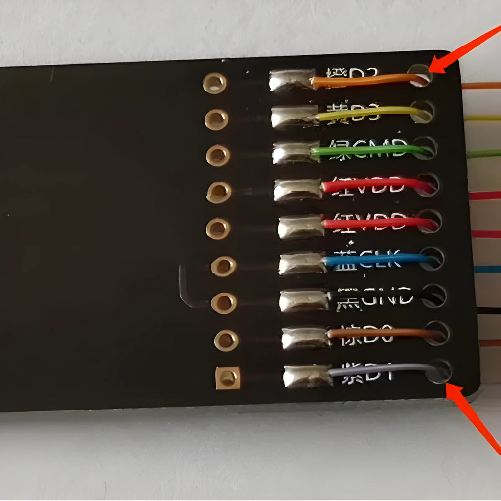 EMMC read/write tool with SD card PCB port for car audio maintenance