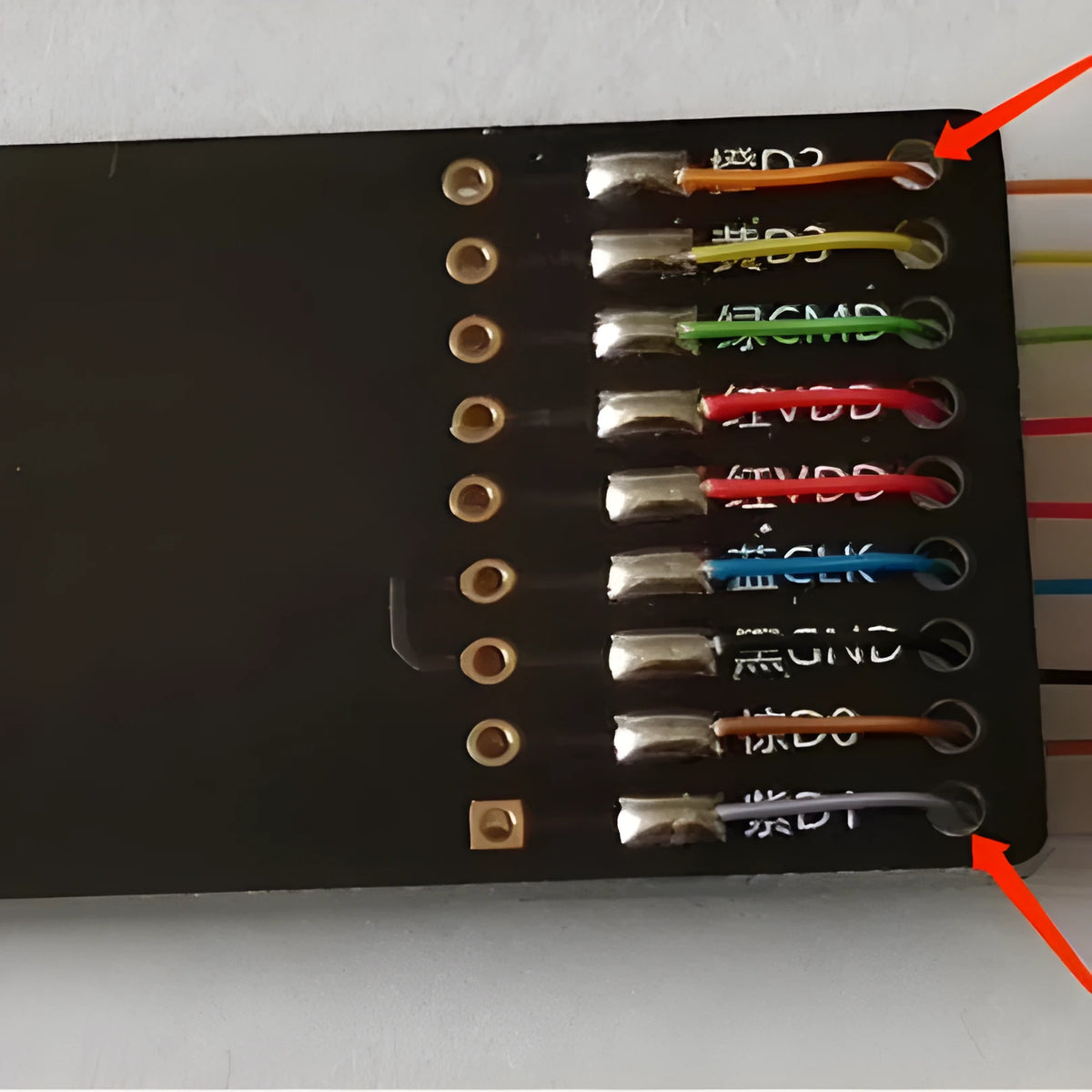 EMMC read/write tool with SD card PCB port for car audio maintenance