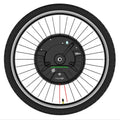 Imotor 3.0 electric bicycle conversion hub motor in black alloy wheel