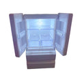 White plastic miniature candy toy model with lights on, showing detailed scene.