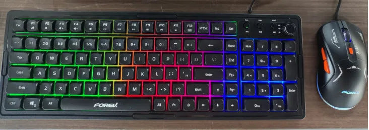 K98 mechanical keyboard with backlight in choice of colours including black orange and sky blue versions