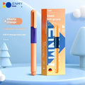 Posture correction pen with triangular grip design in blue, green, purple, and orange colour options