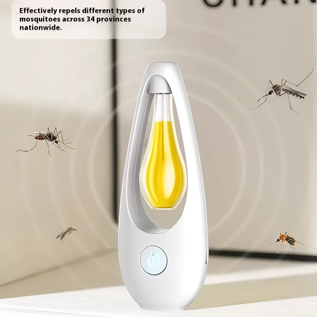 Ultrasonic aroma diffuser and mosquito repellent unit with choice of six fragrance liquids