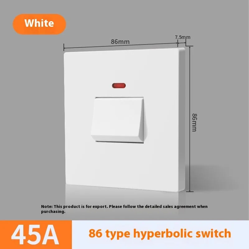 25A 45A 3P water heater switch with light panel in gold grey white colours