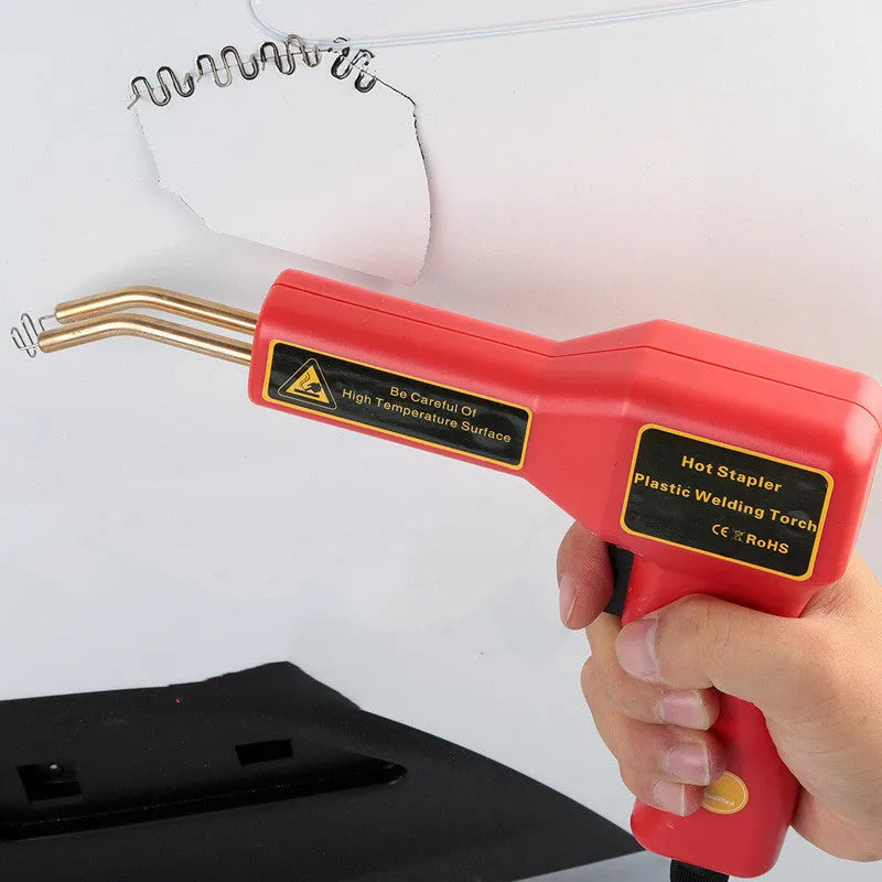 CR-307 model plastic welding gun with LED light and power cord for car bumper repair.