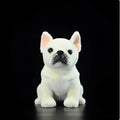 Cream French dog plush toy 23cm with plush fabric and PP cotton filling, unisex stuffed animal doll