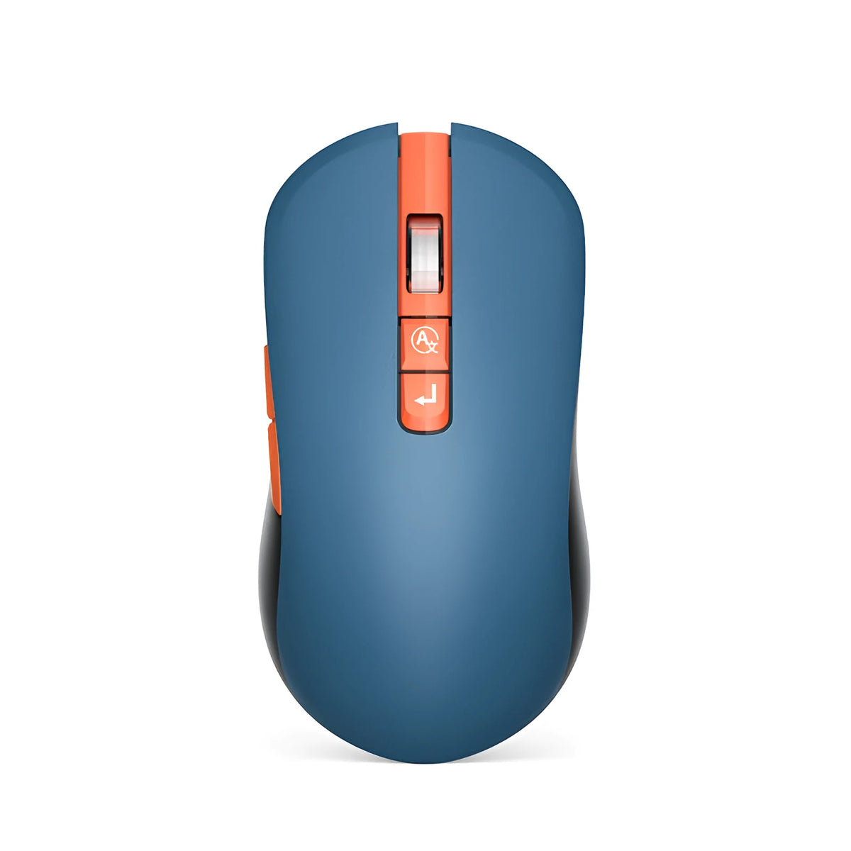 IFLYTEK black wireless gaming mouse with seven buttons and textured rubber grips on a desk