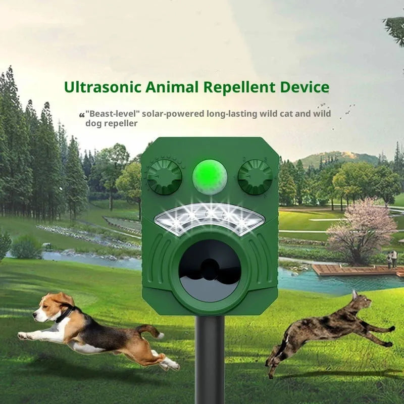 AR33 ultrasonic animal repeller for outdoor garden, patio and yard use