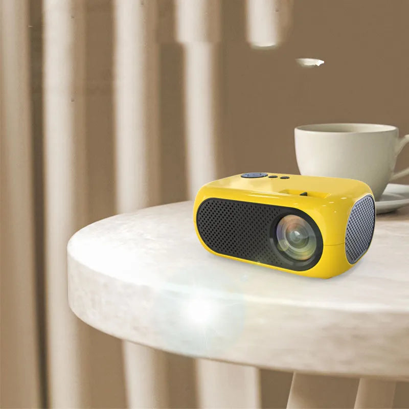 M24 micro mini portable projector in gold or white with compact design