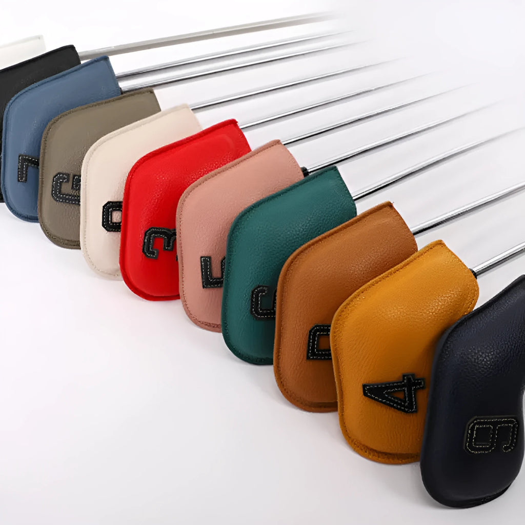 10 digital printed golf club head covers set in various colours for sports protection